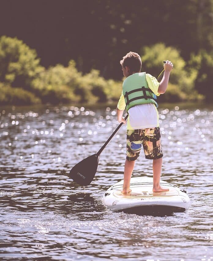 paddleboarding