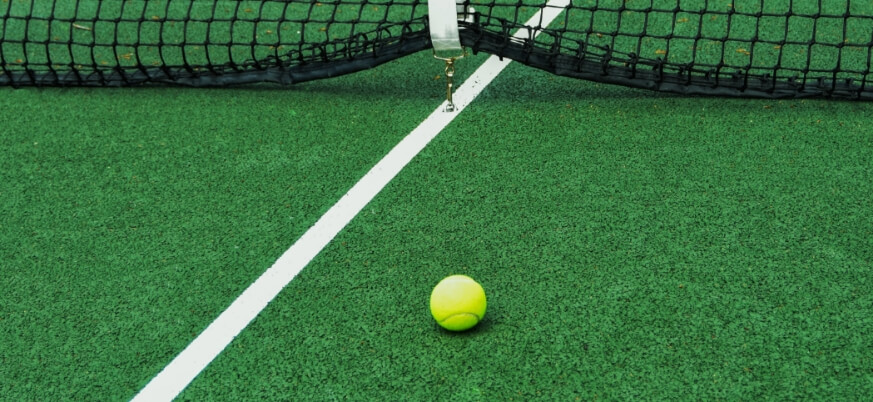 tennis ball on court